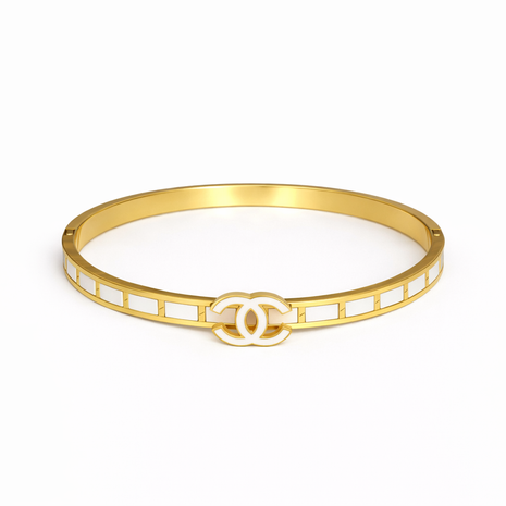 Bratara Gold White Channel