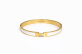 Bratara Hermes Gold White