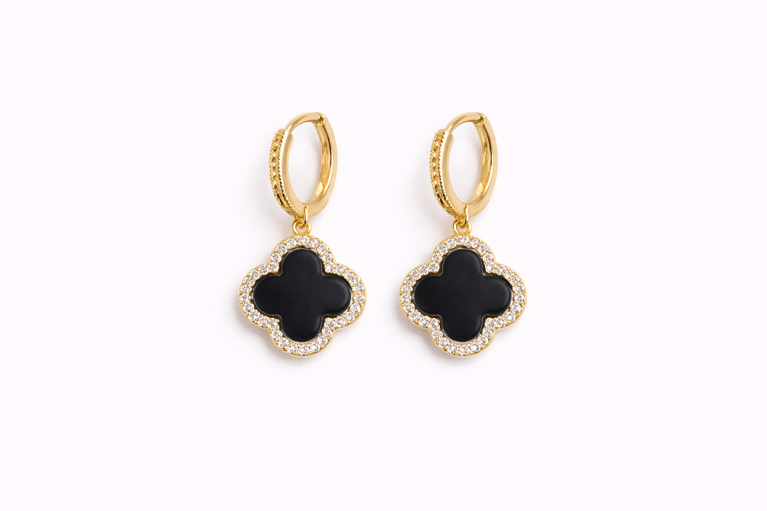 Cercei golden Black stil Van Cliff