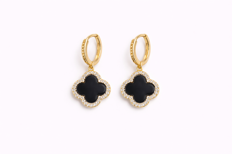 Cercei golden Black stil Van Cliff