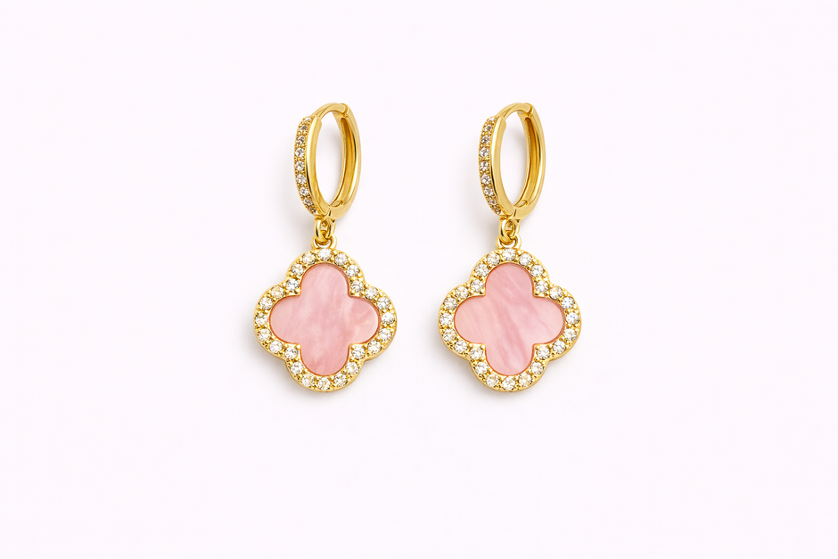 Cercei pink stil Van Cliff