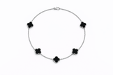 Colier Black Silver stil Van Cliff