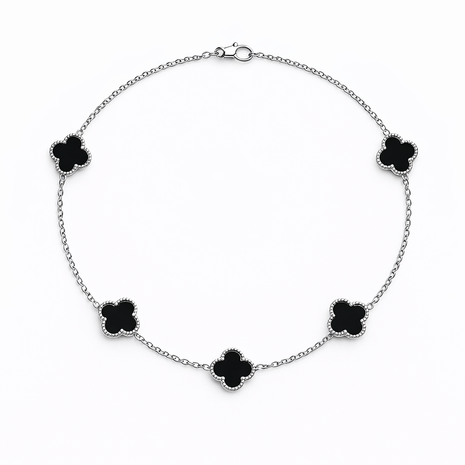 Colier Black Silver stil Van Cliff