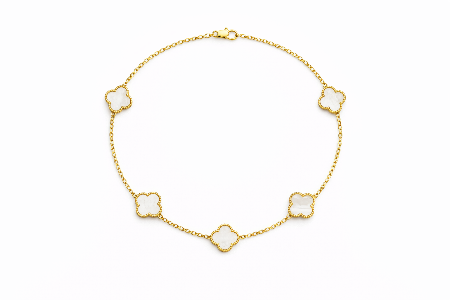 Colier Gold White Stil Van Cliff