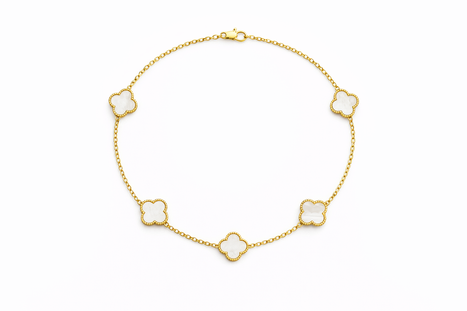 Colier Gold White Stil Van Cliff