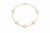 Colier Gold White Stil Van Cliff